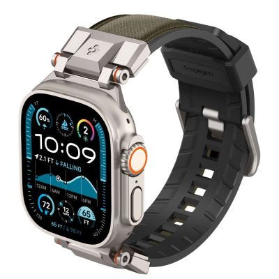 7. Pasek Spigen DuraPro Armor na Apple Watch 44 / 45 / 46 / 49 mm - zielony