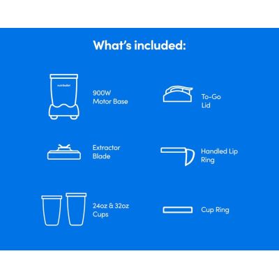 10. Blender kielichowy NutriBullet Nb907MAW biały mat