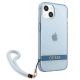 4. Etui Guess Translucent Strap na iPhone 13 mini - niebieskie