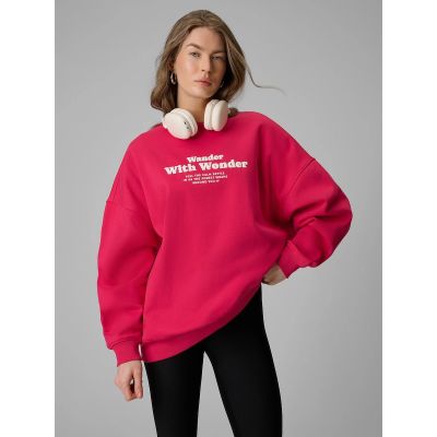 Bluza dresowa oversize bez kaptura damska 4F 4FRSS26TSWSF2993-53S