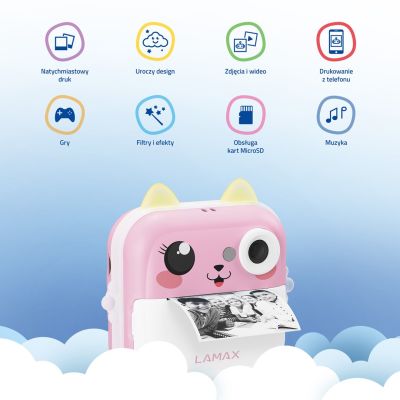 7. Aparat fotograficzny dla dzieci LAMAX InstaKid2 Plus, pink