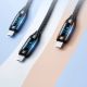 6. Kabel USB-A - Lightning Wozinsky WUALC1 z wyświetlaczem LED 2.4A 1m  - czarny