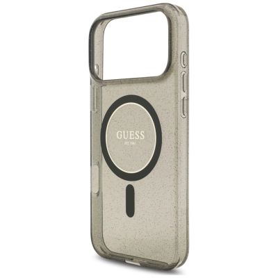 6. Etui Guess IML Glitter Pearl Strap MagSafe na iPhone 18 Pro Max / 17 Pro Max - czarne