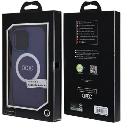 4. Etui Audi IML Big Logo MagSafe na iPhone 13 Pro / 13 - niebieskie