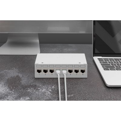 2. Digitus Moduł CAT 6A Keystone, ekranowany, beznarzędziowe złącze montażowe - 8 szt.