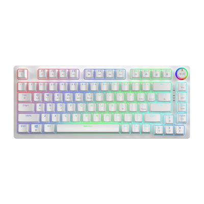 3. SAVIO KLAWIATURA MECHANICZNA BEZPRZEWODOWA PHENIX WHITE GATERON RED PRO ABS