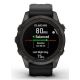 5. Zegarek Garmin Fenix 7S Pro 42mm Sapphire Solar szary tytanowy DLC z czarnym paskiem