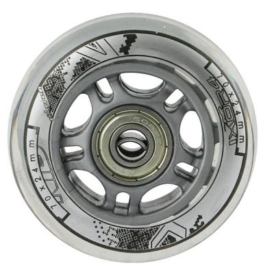 6. PU 70x24 82A PRZEZROCZYSTE (4 szt.) + ABEC-7 (8 szt.) ZESTAW NILS EXTREME