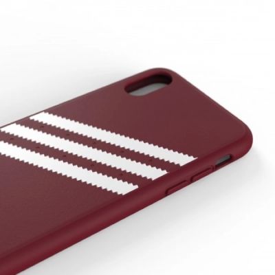 6. Etui Adidas OR Moulded PU Suede na iPhone X / XS - burgundowe