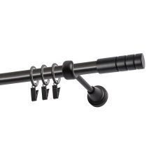 KARNISZ POJEDYNCZY FI 19 MM CZARNY 480 CM TECHNO Z KÓŁKAMI  KOWALSKI