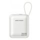 2. Powerbank Vention 10000mAh 35W PD z wbudowanym kablem USB-C beżowy
