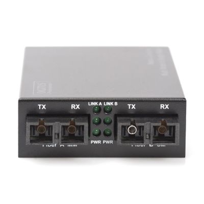 4. Digitus Konwerter medialny SC/SC Fast Ethernet wielomodowy/ jednomodowy