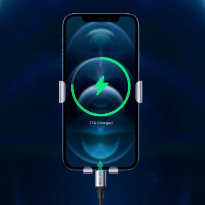 7. Samochodowy uchwyt na telefon - okrągła kratka Ugreen LP274 - szary