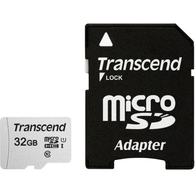2. SD microSD Card  32GB Transcend SDHC USD300S-A w/Adapter
