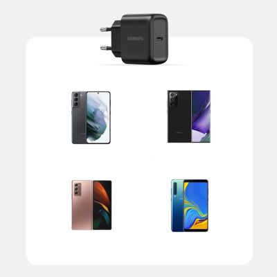 6. Ugreen ładowarka sieciowa USB Typ C 25W Power Delivery + kabel USB Typ C 2m czarny (50581)