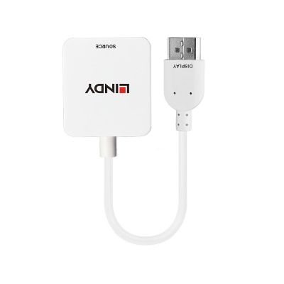 2. Lindy 38146 adapter kablowy HDMI Typu A (Standard) DisplayPort Biały