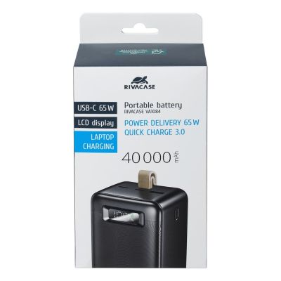 20. Rivacase VA1084 bank mocy Litowo-polimerowy (LiPo) 40000 mAh Czarny