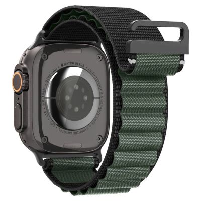 3. Pasek Pasek Spigen WBF1 na Apple Watch 44 / 45 / 46 / 49 mm - czarno-zielony