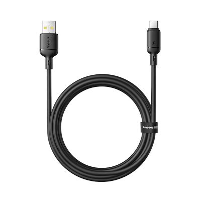 Kabel Baseus Silky 3A USB-A - USB-C 1m - czarny