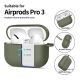 4. Etui Tech-Protect Silicone Hook na AirPods Pro - oliwkowe