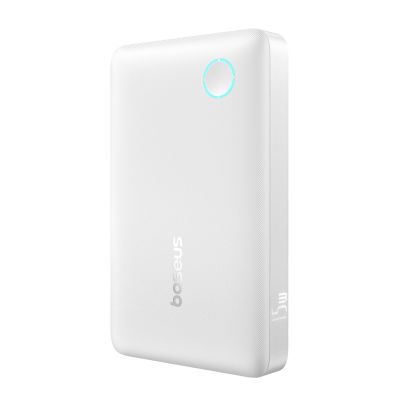 4. Powerbank Baseus EnerFill FP11 10000mAh 15W z białym kablem USB-C 20V/3A 30cm - biały