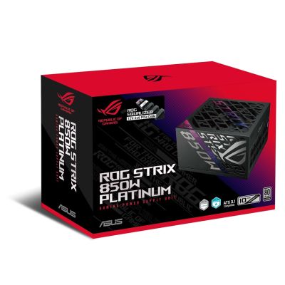 26. ASUS ROG -STRIX-850P-GAMING-E moduł zasilaczy 850 W 20+4 pin ATX ATX Czarny