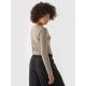 2. Longsleeve slim gładki damski 4F 4FRSS24TLONF499-82S