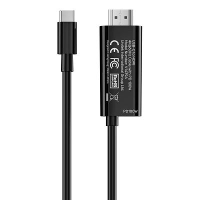 3. UNITEK KABEL USB-C - HDMI 4K60HZ Z PORTEM PD 100W M/M