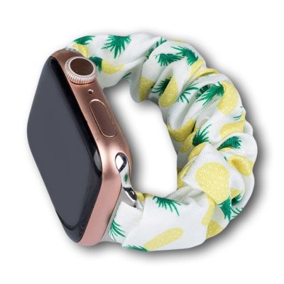 Materiałowa opaska do Apple Watch 42 / 44 / 45 mm pasek bransoleta bransoletka na gumce - ananas