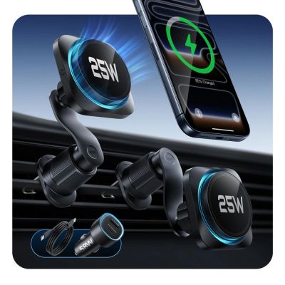 2. Uchwyt Samochodowy ESR OmniLock Qi2.2 Magnetic MagSafe na kratkę nawiewu - czarny