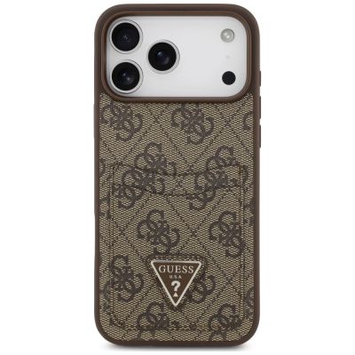 3. Etui Guess 4G nauble Card Triangle na iPhone 18 Pro Max / 17 Pro Max - brązowe