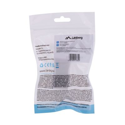 4. LANBERG ZŁĄCZKA SIECIOWA PRZELOTKA 2X RJ45 KAT.6 UTP AD-RJ45-RJ45-OU6