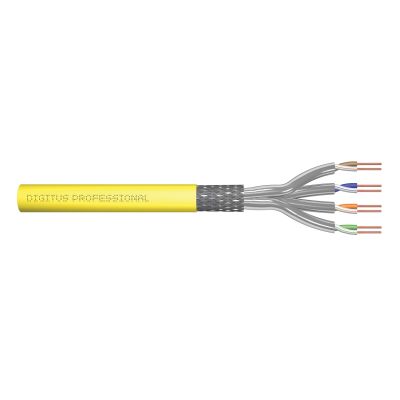 5. Digitus Kabel instalacyjny kat.7A, S/FTP, Dca-s1a d1 a1 , AWG 22/1, LSOH, 100m, żółty