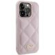 4. Etui Guess Quilted Metal Logo na iPhone 15 Pro Max - różowe