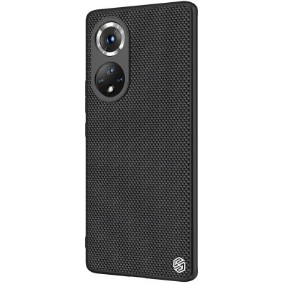 3. Nillkin Textured Case wytrzymałe wzmocnione etui z żelową ramką i nylonem na tyle Honor 50 Pro czarny