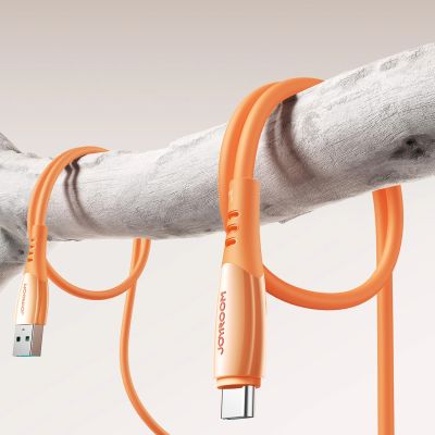 11. Kabel Joyroom S-A59 Vibrant Series 3A USB-A - USB-C 1,2m - pomarańczowy