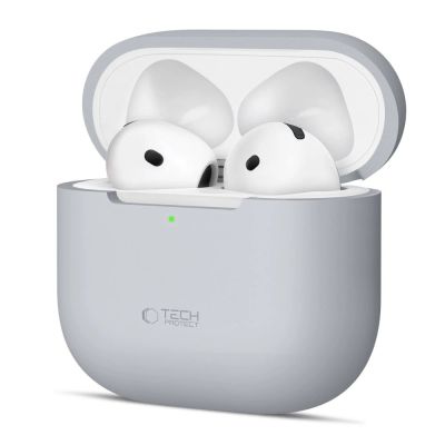 Etui Tech-Protect Silicone na Apple AirPods 4 - szare