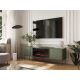 4. Szafka RTV EF + kominek czarny TRESSE 180x40x54,5 zieleń mat