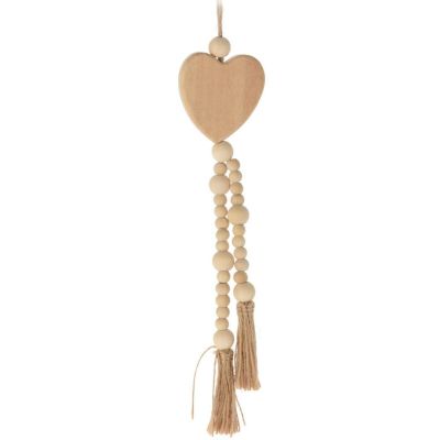 5. ZAWIESZKA DEKORACYJNA BOHO ECO NATURA DREWNIANA SERCE
