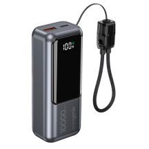GEMBIRD POWERBANK O POJEMNOŚCI 10000MAH, WYŚWIETLACZ LCD, SZYBKIE ŁADOWANIE 20W, KOLOR SZARY