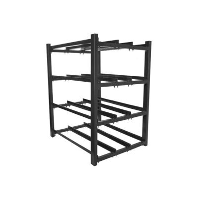 Regał na baterie do UPS Lanberg OR01-830650-304-BK, 830x650, 3 rzędy, 4 poziomy, 12 półek, czarny