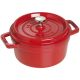 6. Garnek żeliwny okrągły STAUB La Cocotte 40509-814-0 - 1.7 ltr. czerwony