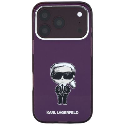3. Etui Karl Lagerfeld IML Ikonik Sketch Print MagSafe na iPhone 18 Pro / 17 Pro - burgundowe