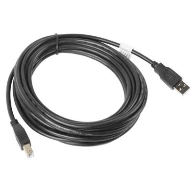 Kabel Lanberg CA-USBA-10CC-0050-BK (USB 2.0 M - USB 2.0 typu B M; 5m; kolor czarny)