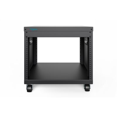 2. 8U AVS rack, 420 x 507 x 460 mm threaded mountingholes, castors, bl