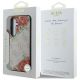 8. Etui Guess Leather 4G Flowers Print Metal Classic Logo MagSafe na Samsung Galaxy S25 - różowe