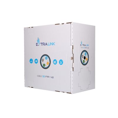 Kabel sieciowy Extralink EX.8710 (FTP; 305m; kolor czarny)