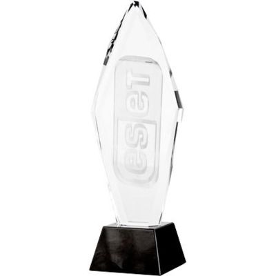 9. Trofeum szklane grawerowane 3D