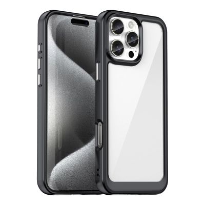 Etui Outer Space Case z żelową ramką do iPhone 16 Pro Max - czarne