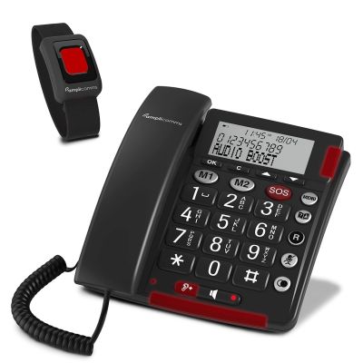 6. amplicomms BigTel 50 Alarm Plus Telefon analogowy Nazwa i identyfikacja dzwoniącego Ciemny Szary